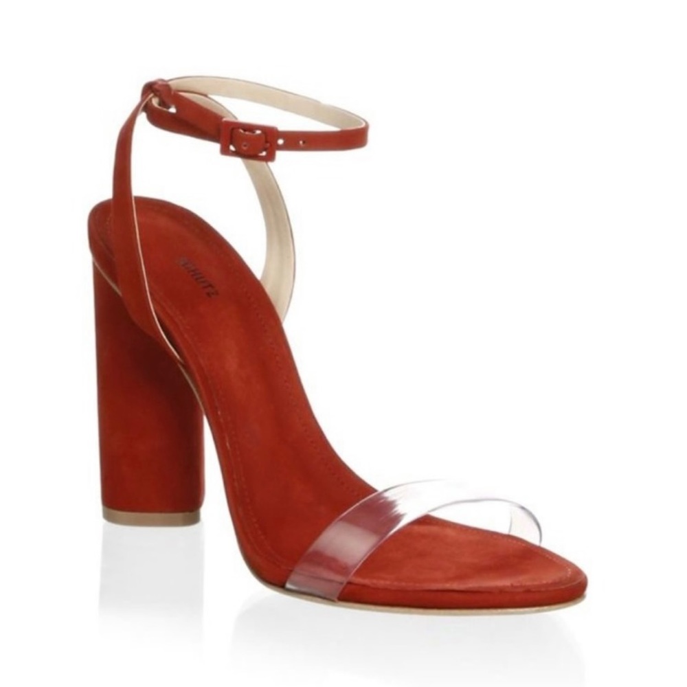 NIB Schutz red pvc sandals size 8